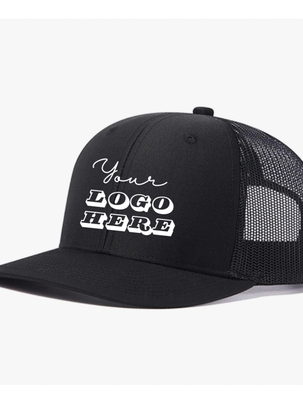 YOUR DESIGN HERE- RETRO TRUCKER HAT BLACK